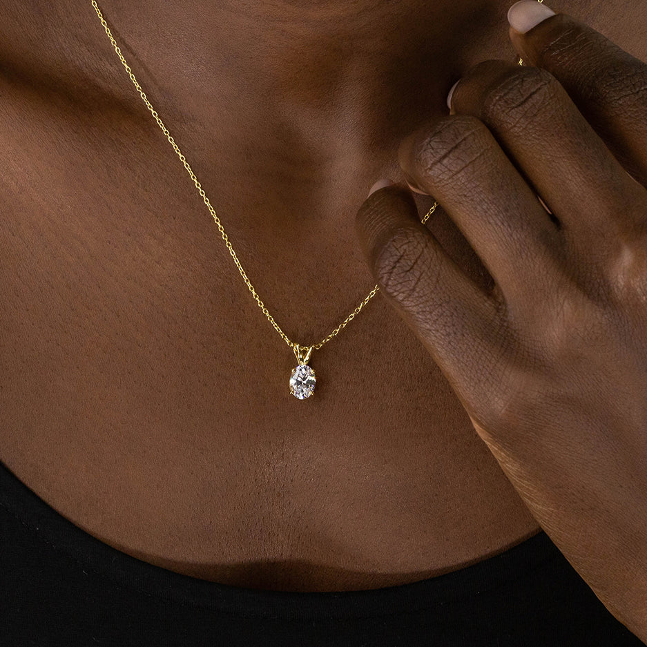 Lab Diamond Solitaire Necklace