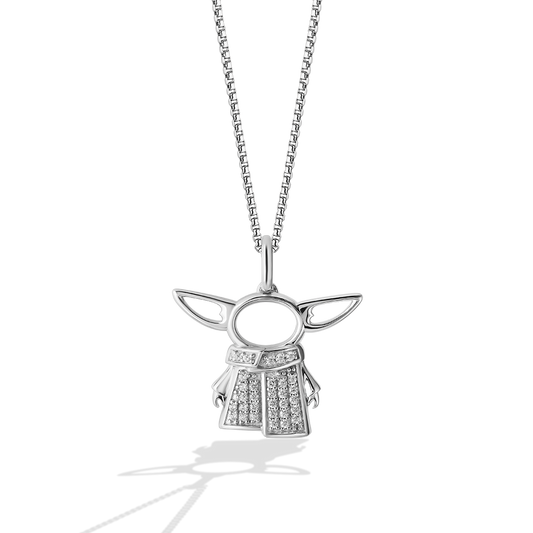 Women's Pendant with 1/10 CT.TW. Diamonds set in Sterling Silver