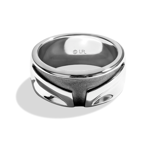 Women's Ring with Sterling Silver and Black Rhodium