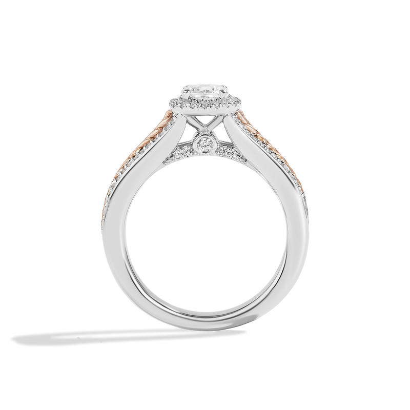 Star Wars™ Princess Leia Diamond Engagement Ring in 14K White Gold & Rose Gold 1/2 CTTW Center Stone & 3/4 CTTW Diamonds View 2