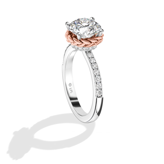 Women's Galaxy Star Engagement Ring with Lab Grown Diamonds set in 14K Gold