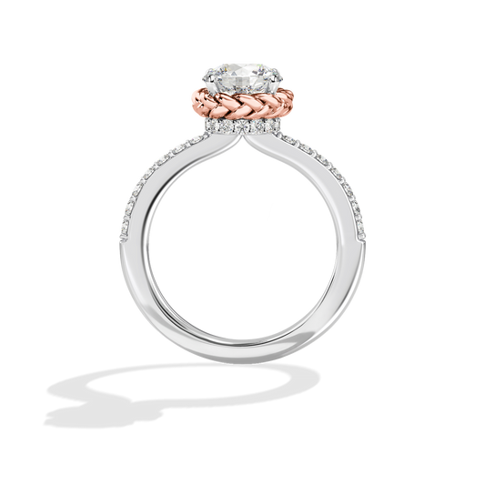 Women's Galaxy Star Engagement Ring with Lab Grown Diamonds set in 14K Gold