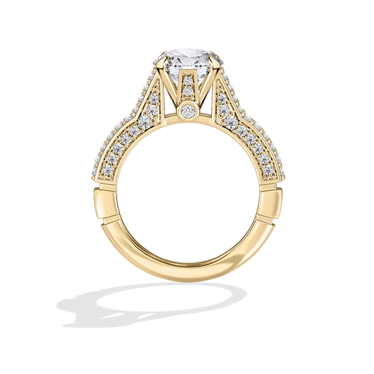 Women's Galaxy Star Engagement Ring with Lab Grown Diamonds set in 14K Gold