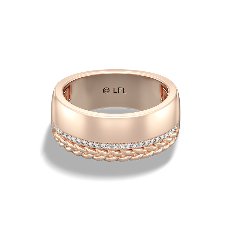 Star Wars™ Princess Leia Diamonds Women's Ring in 10K Rose Gold 1/10 CTTW View 1