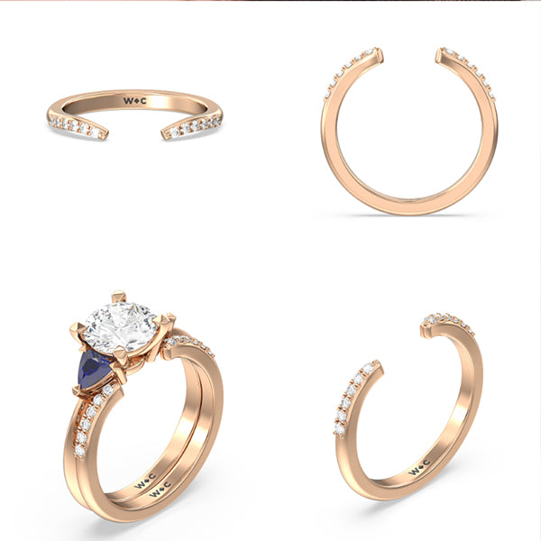 Cuff wedding bands
