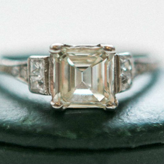 art deco engagement ring