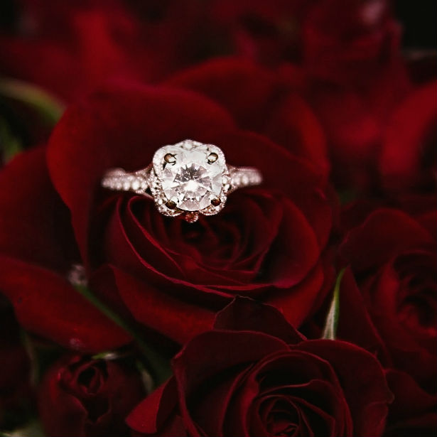 unusual engagement rings in roses