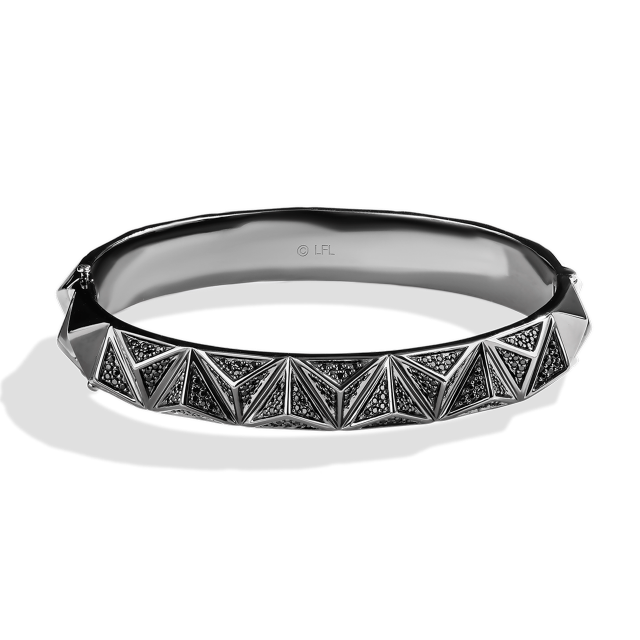 Star Wars Darth Vader™ WOMEN'S Diamond BRACELET 1 CT.TW. Black Diamonds Silver with Black Rhodium Front View