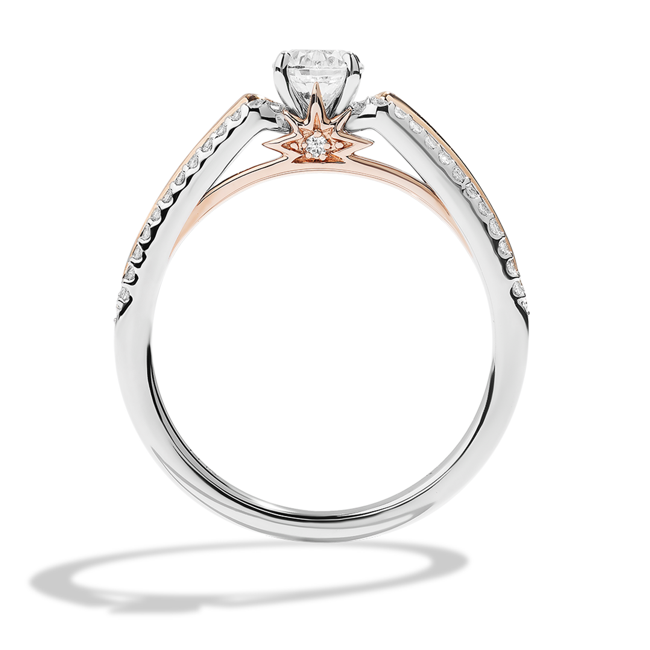 GUARDIANS OF LIGHT 3/4 CT.TW Diamond Engagement Ring, 14K White and Rose Gold