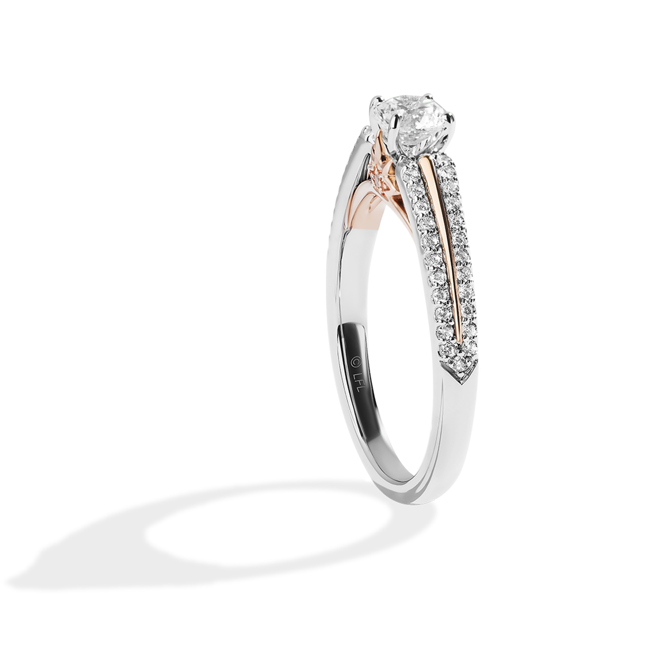 GUARDIANS OF LIGHT 3/4 CT.TW Diamond Engagement Ring, 14K White and Rose Gold