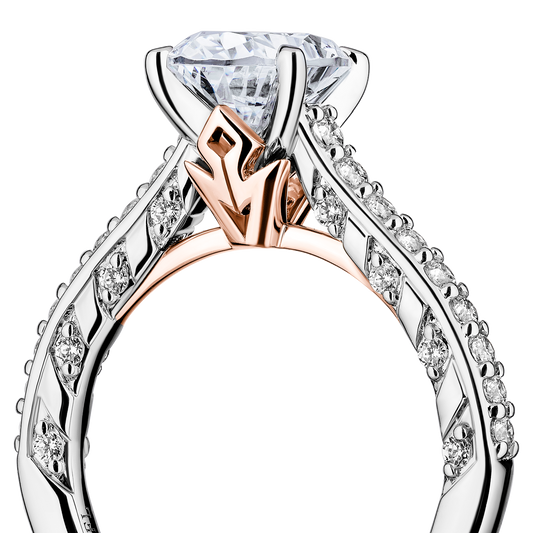 Women's Galaxy Star Engagement Ring with Lab Grown Diamonds set in 14K Gold