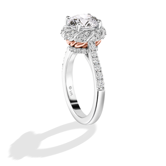 Women's Galaxy Star Engagement Ring with Lab Grown Diamonds set in 14K Gold