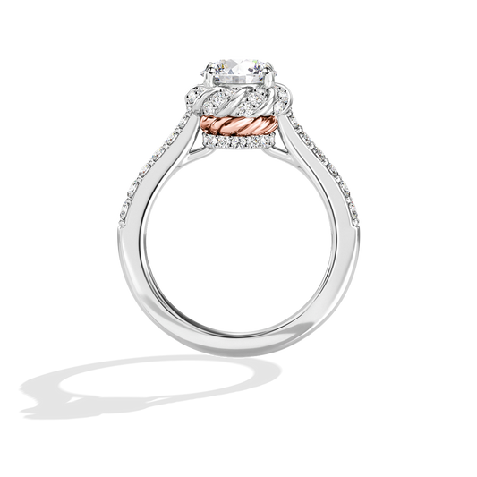 Women's Galaxy Star Engagement Ring with Lab Grown Diamonds set in 14K Gold