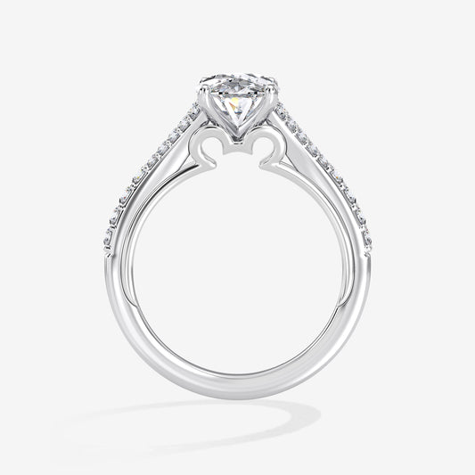 Women's Engagement Ring with Lab Grown Diamonds in 14K Gold
