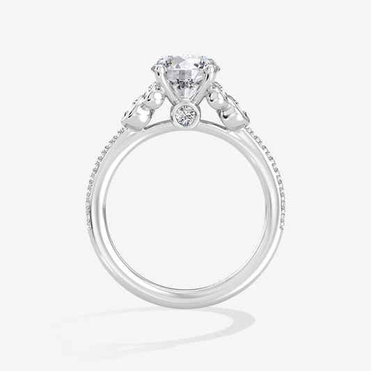 Women's Engagement Ring with Lab Grown Diamonds in 14K Gold