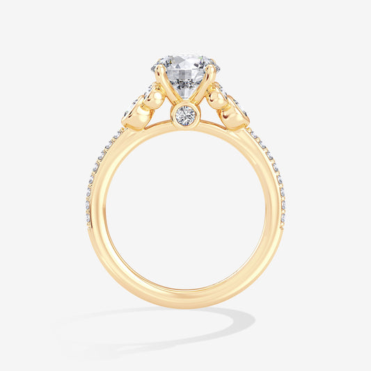 Women's Engagement Ring with Lab Grown Diamonds in 14K Gold