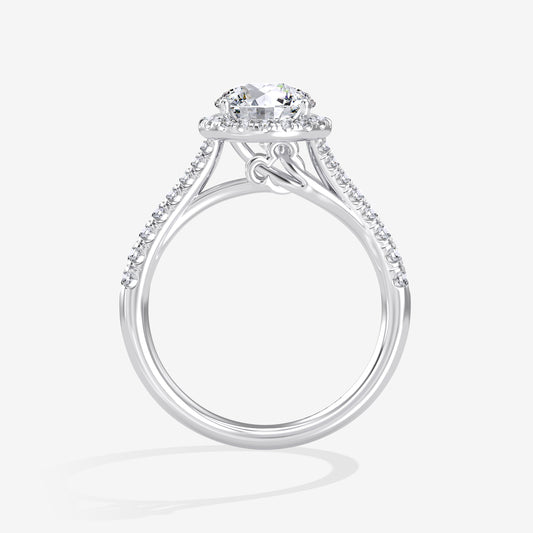 Women's Engagement Ring with Lab Grown Diamonds in 14K Gold