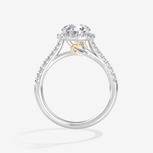 Women's Engagement Ring with Lab Grown Diamonds in 14K Gold