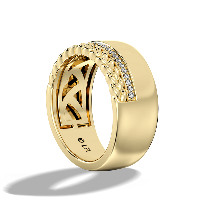 Star Wars™ Princess Leia Diamonds Women's Ring in 10K Yellow Gold 1/10 CTTW View 2
