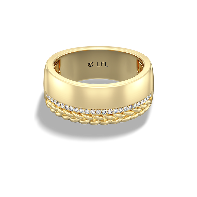 Star Wars™ Princess Leia Diamonds Women's Ring in 10K Yellow Gold 1/10 CTTW View 3