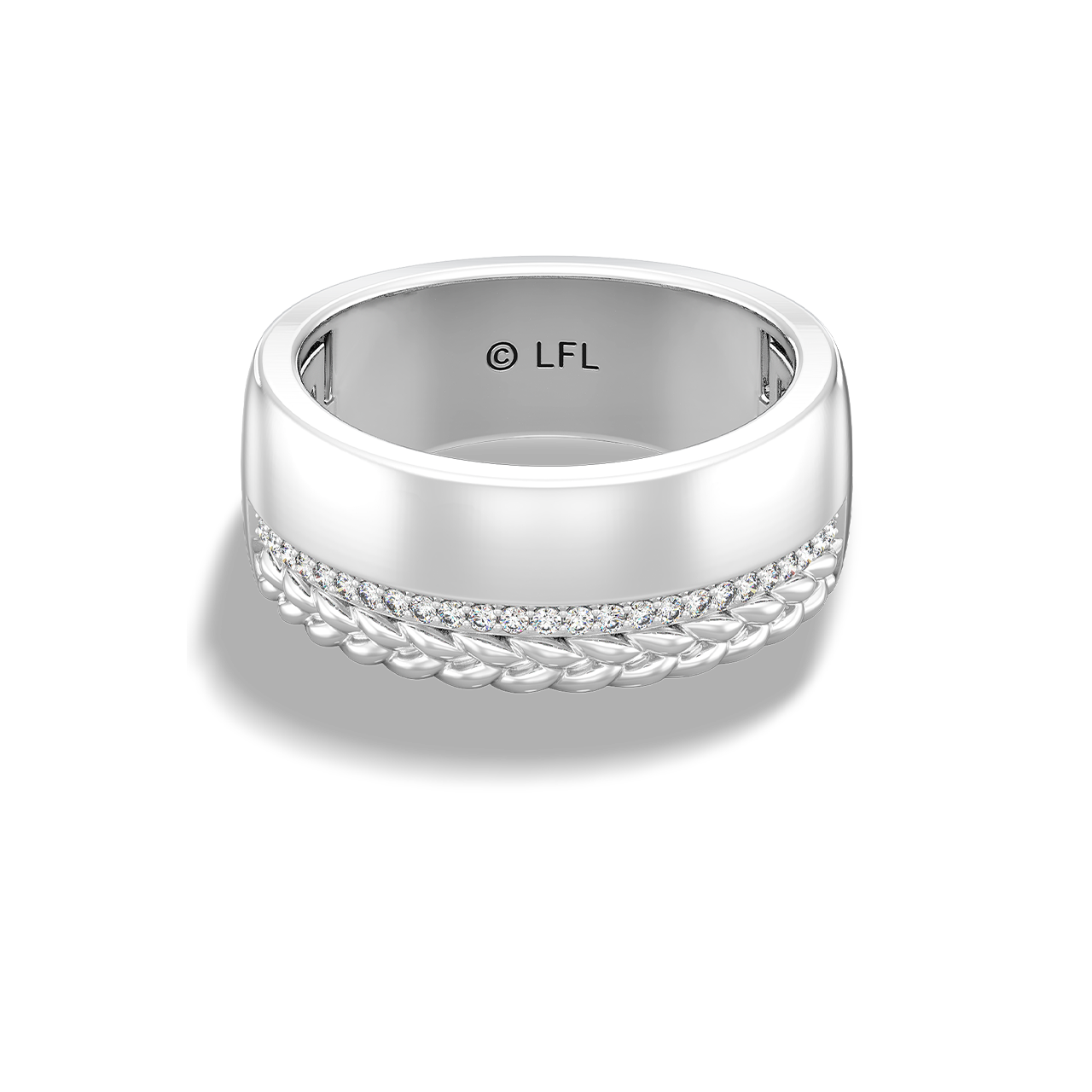 Star Wars™ Princess Leia Diamonds Women's Ring in 10K White Gold 1/10 CTTW View 3